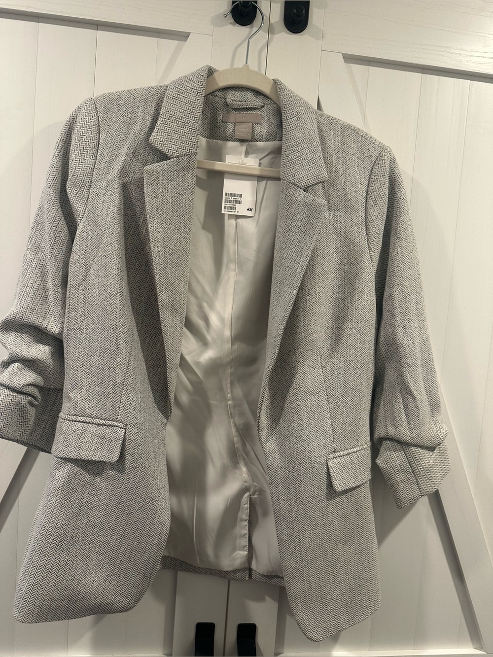 H&M Gray Herringbone Women's Blazer